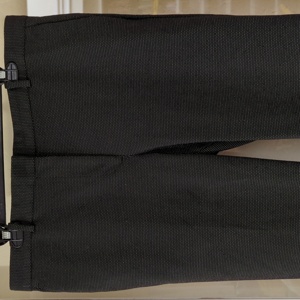 Ann Taylor Black Tailored Small Dot Straight Leg Dress Pants Size 12 - Picture 3 of 10